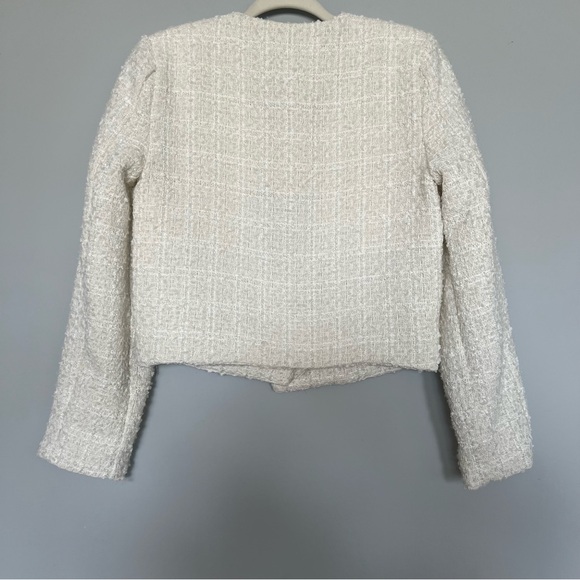 MARK EDWARDS Tweed Blazer | White & Gold | Size: M | Women - Picture 5 of 8